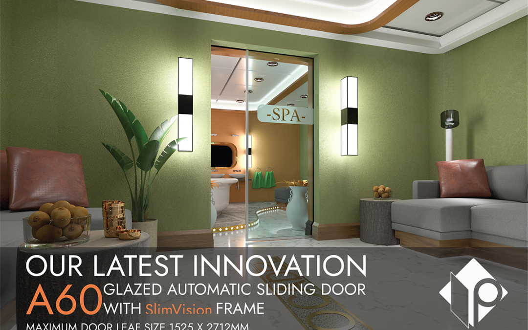 Our latest innovation – A60 Glazed Automatic Sliding Door with SlimVision Frame